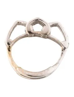 Gorgeous Designer 18K Diamond Link Mesh Band Ring