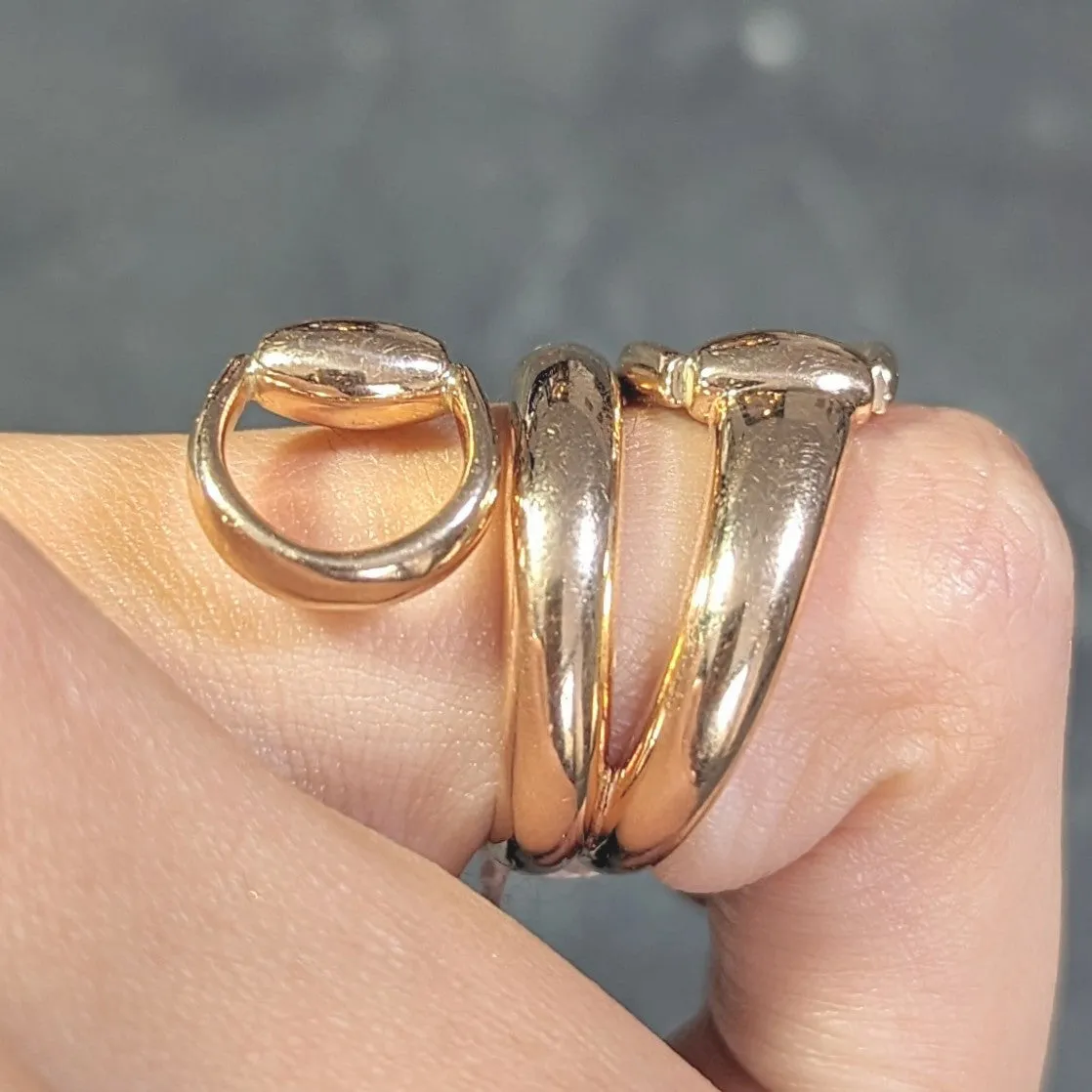 Gucci Contemporary 18 Karat Rose Gold Horsebit Wrap Ring