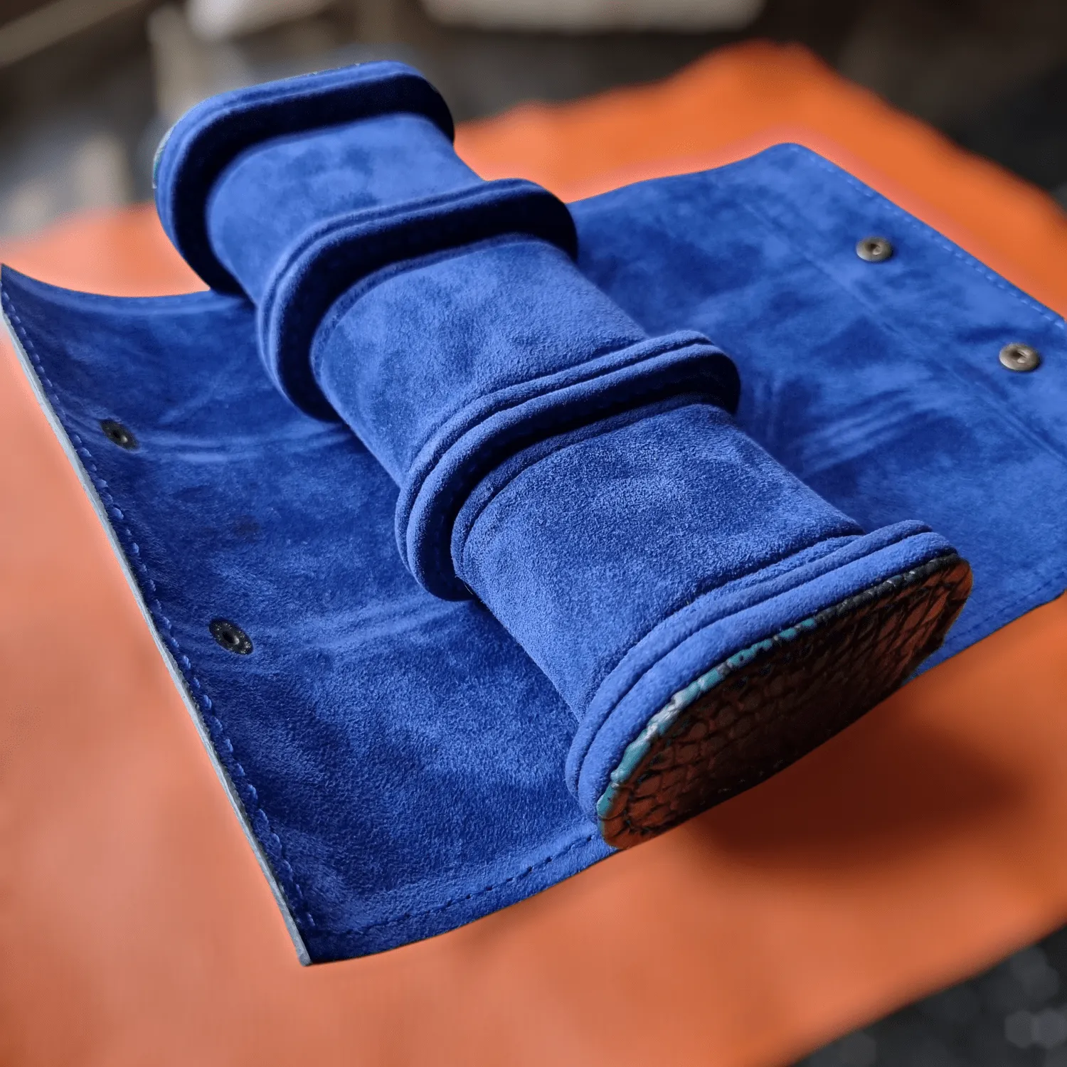 Handmade leather watch case