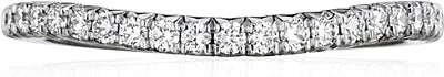 Henri Daussi Contoured Diamond Wedding Band