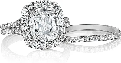 Henri Daussi Contoured Diamond Wedding Band