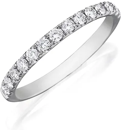 Henri Daussi Pave Diamond Wedding Band