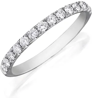 Henri Daussi Pave Diamond Wedding Band