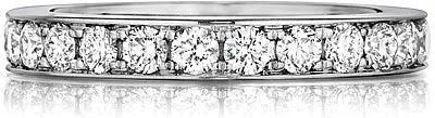 Henri Daussi Round Brilliant Diamond Band