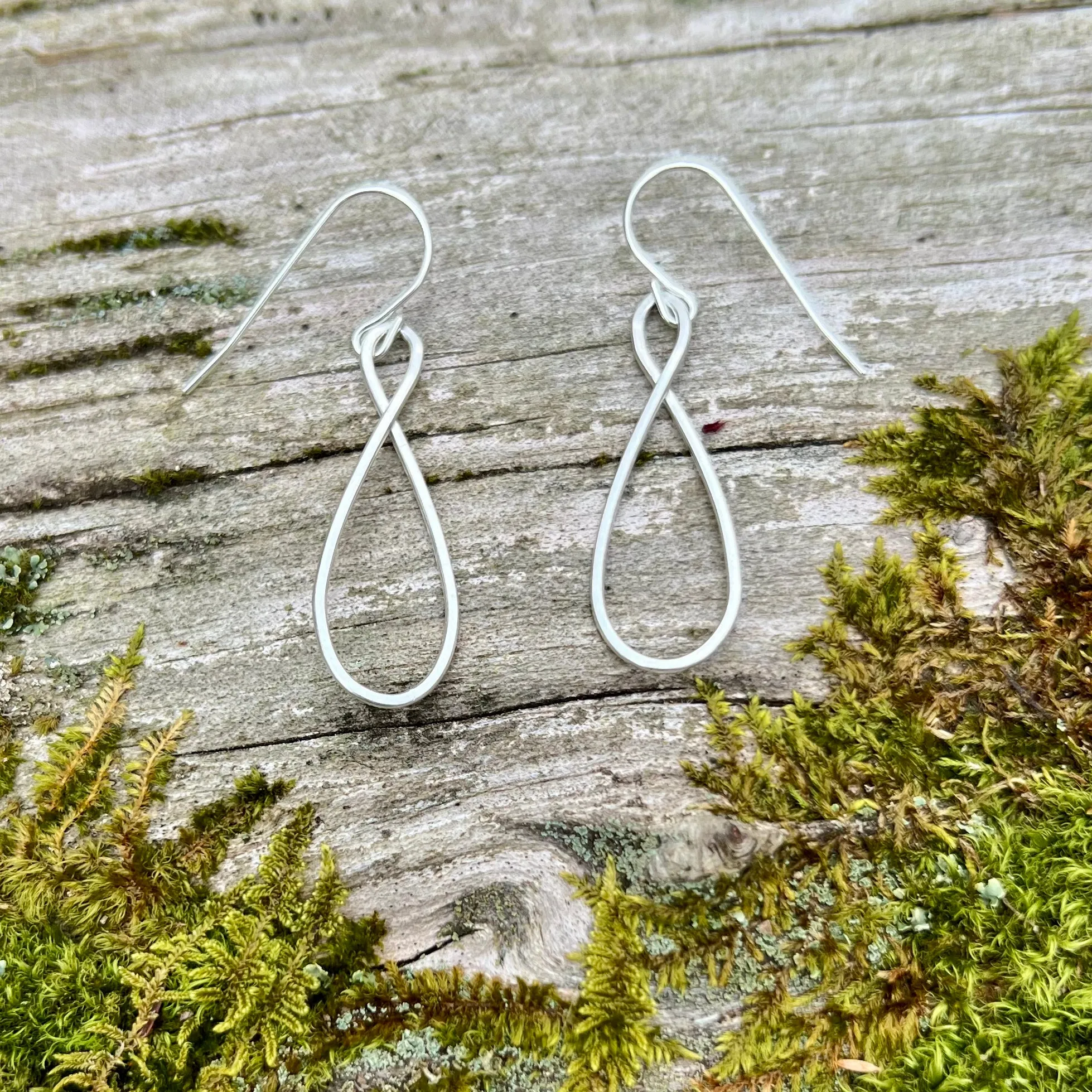 Infinity Earrings, 14K Gold Filled, Handmade