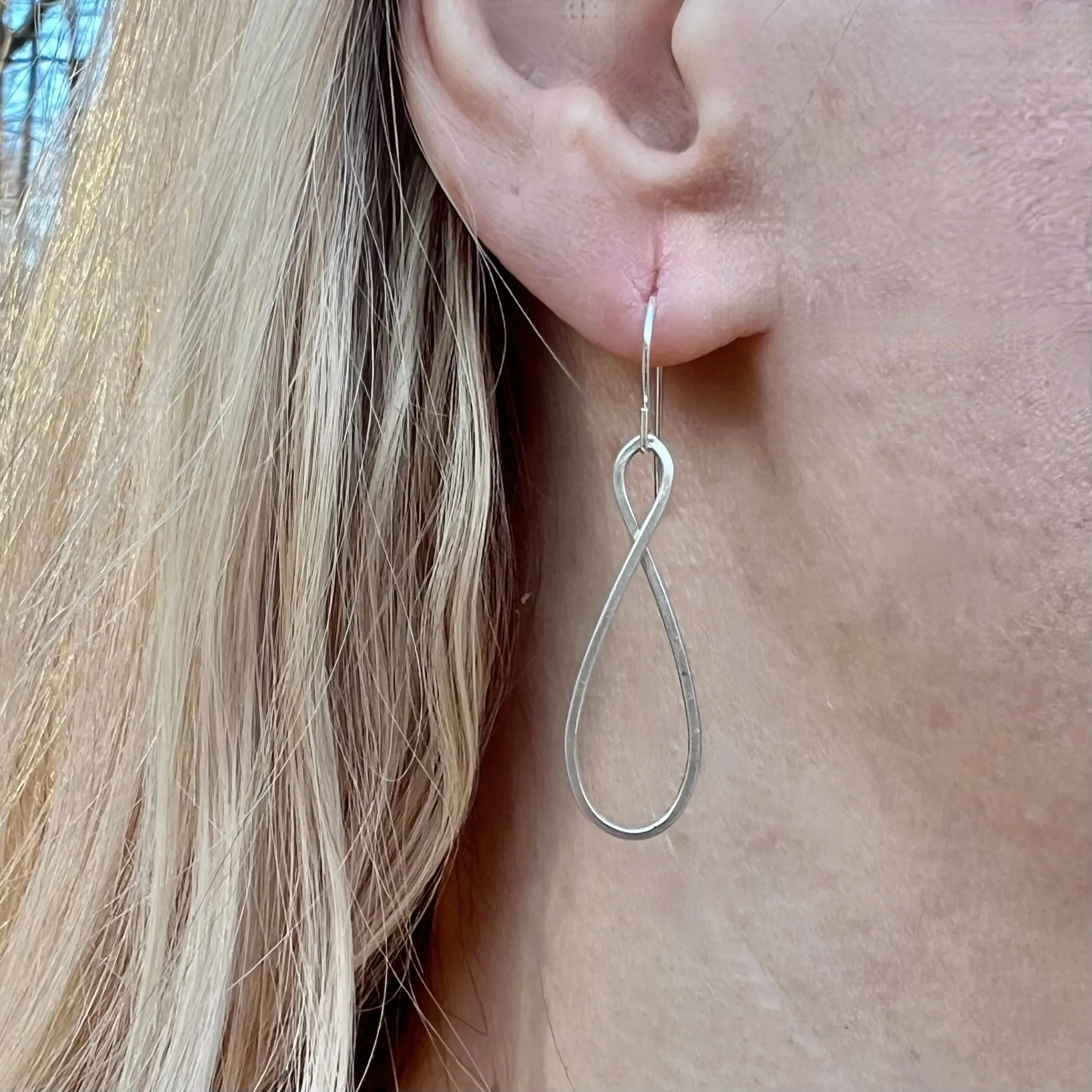 Infinity Earrings, 14K Gold Filled, Handmade