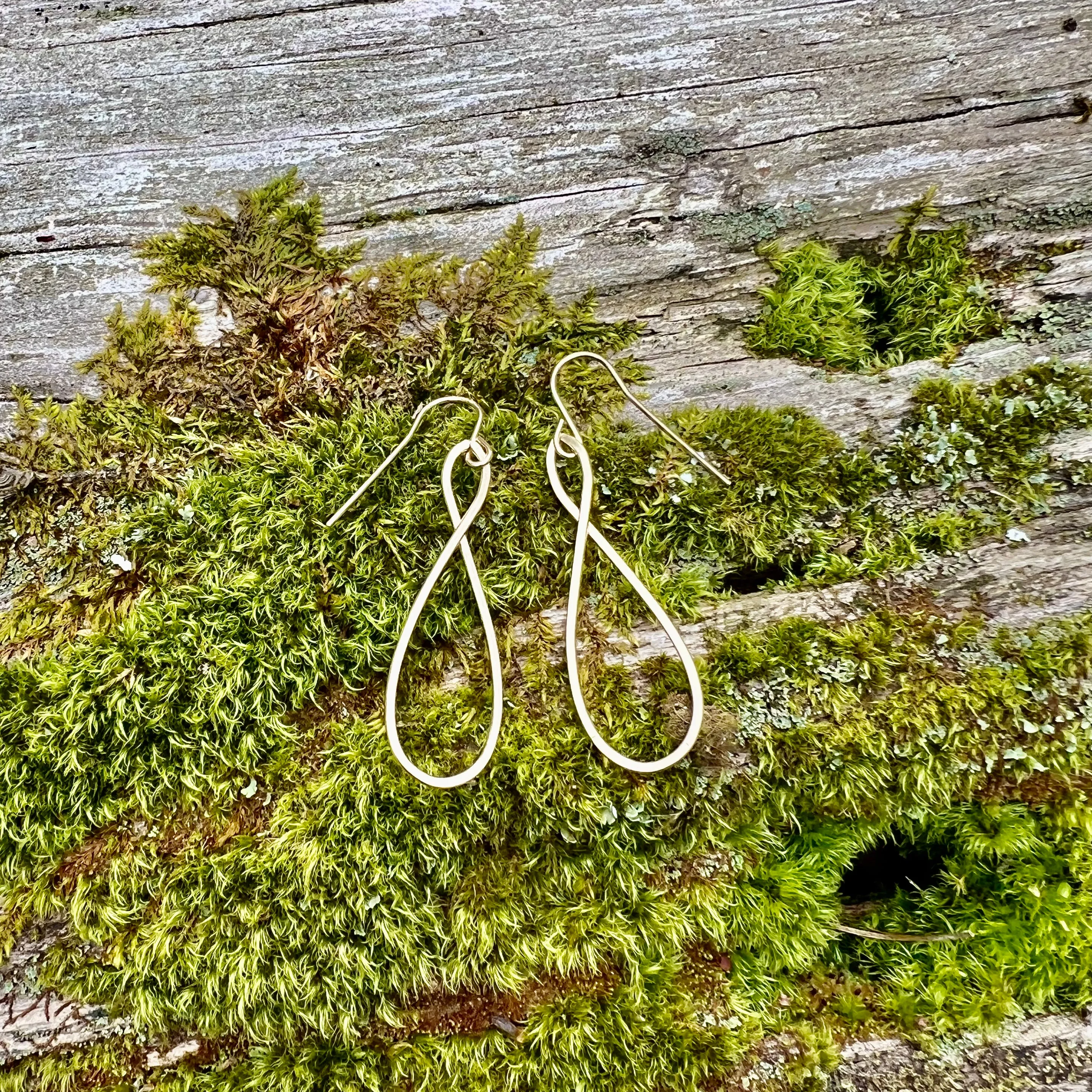 Infinity Earrings, 14K Gold Filled, Handmade