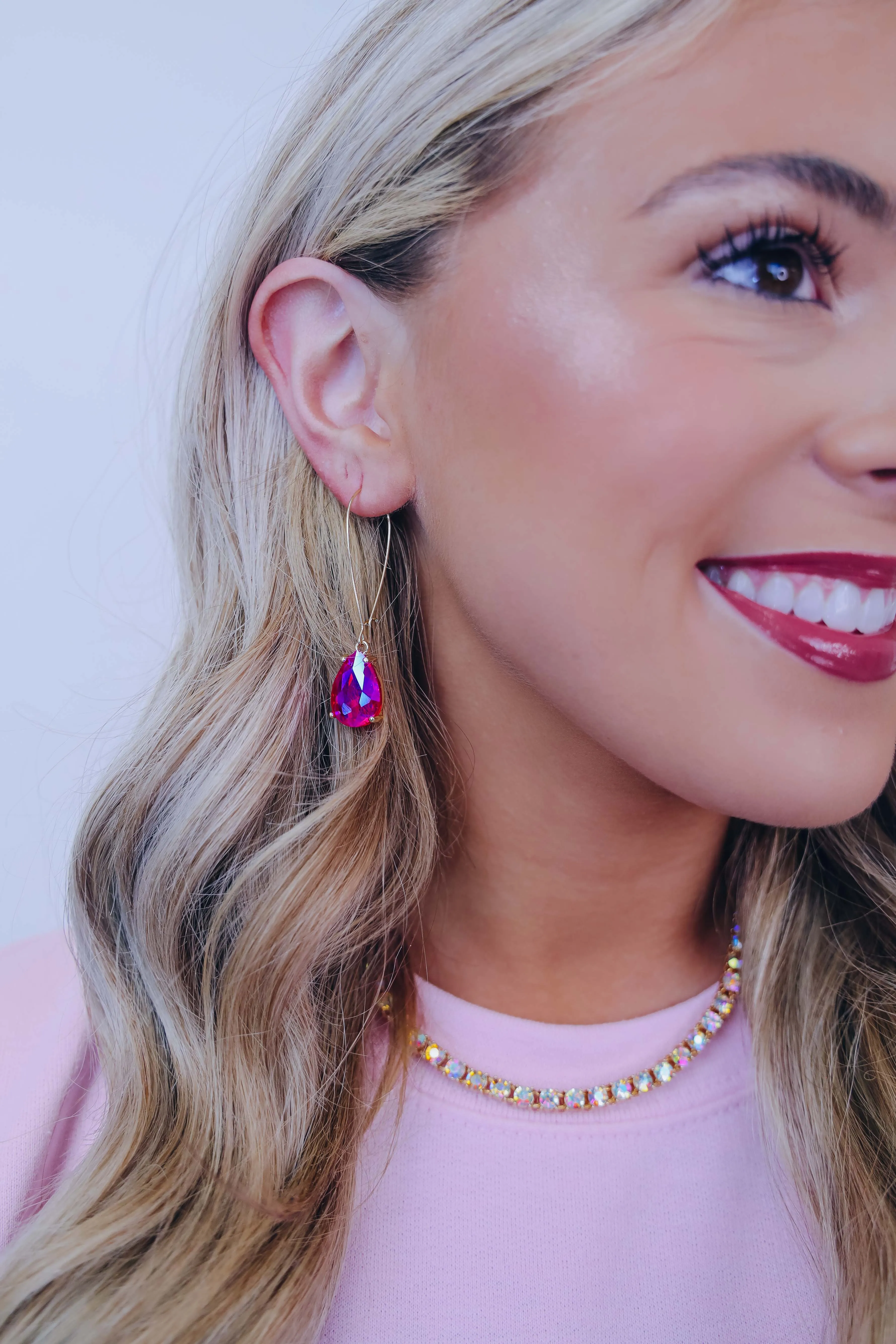 Iridescent Timeless Teardrop Earrings