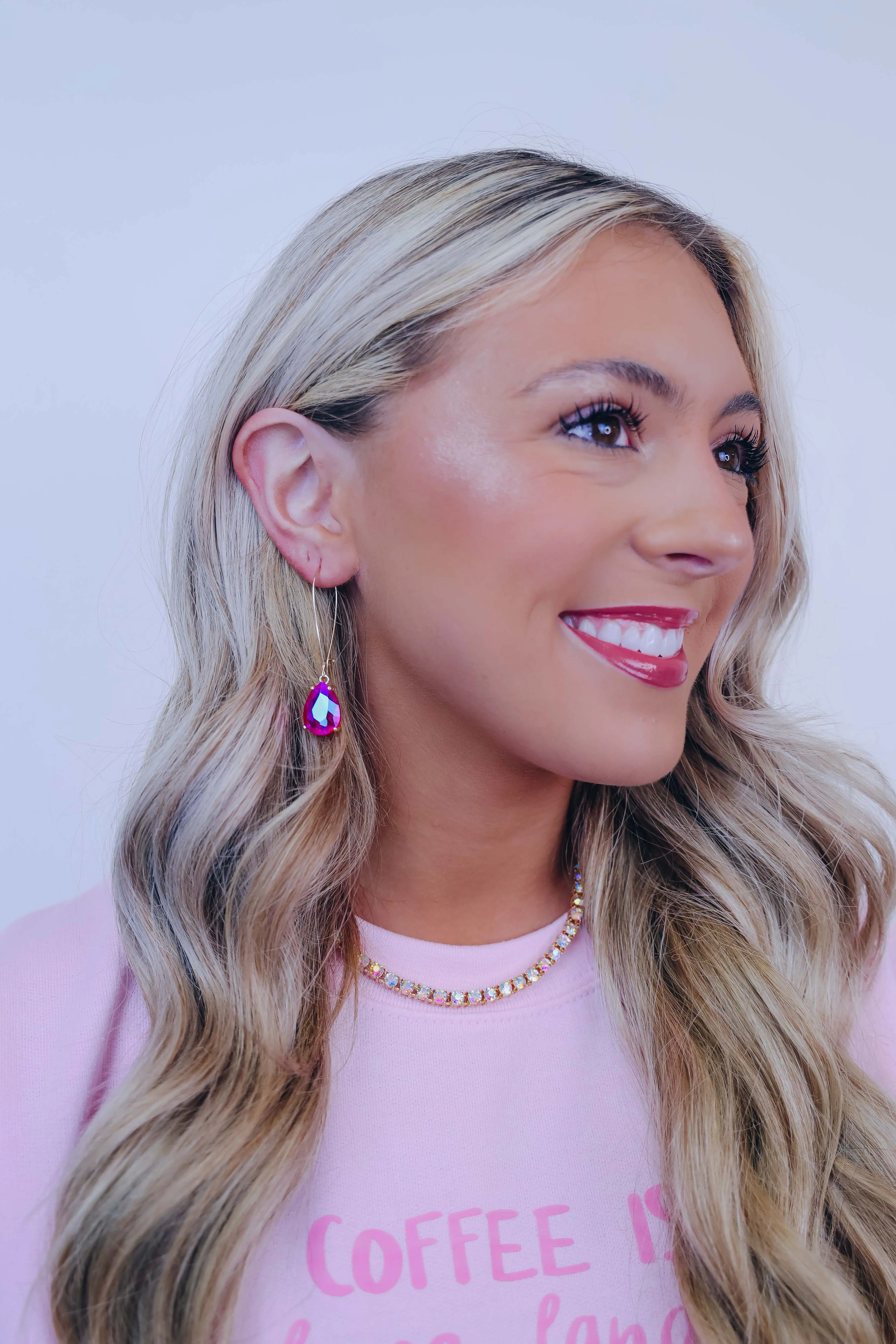 Iridescent Timeless Teardrop Earrings