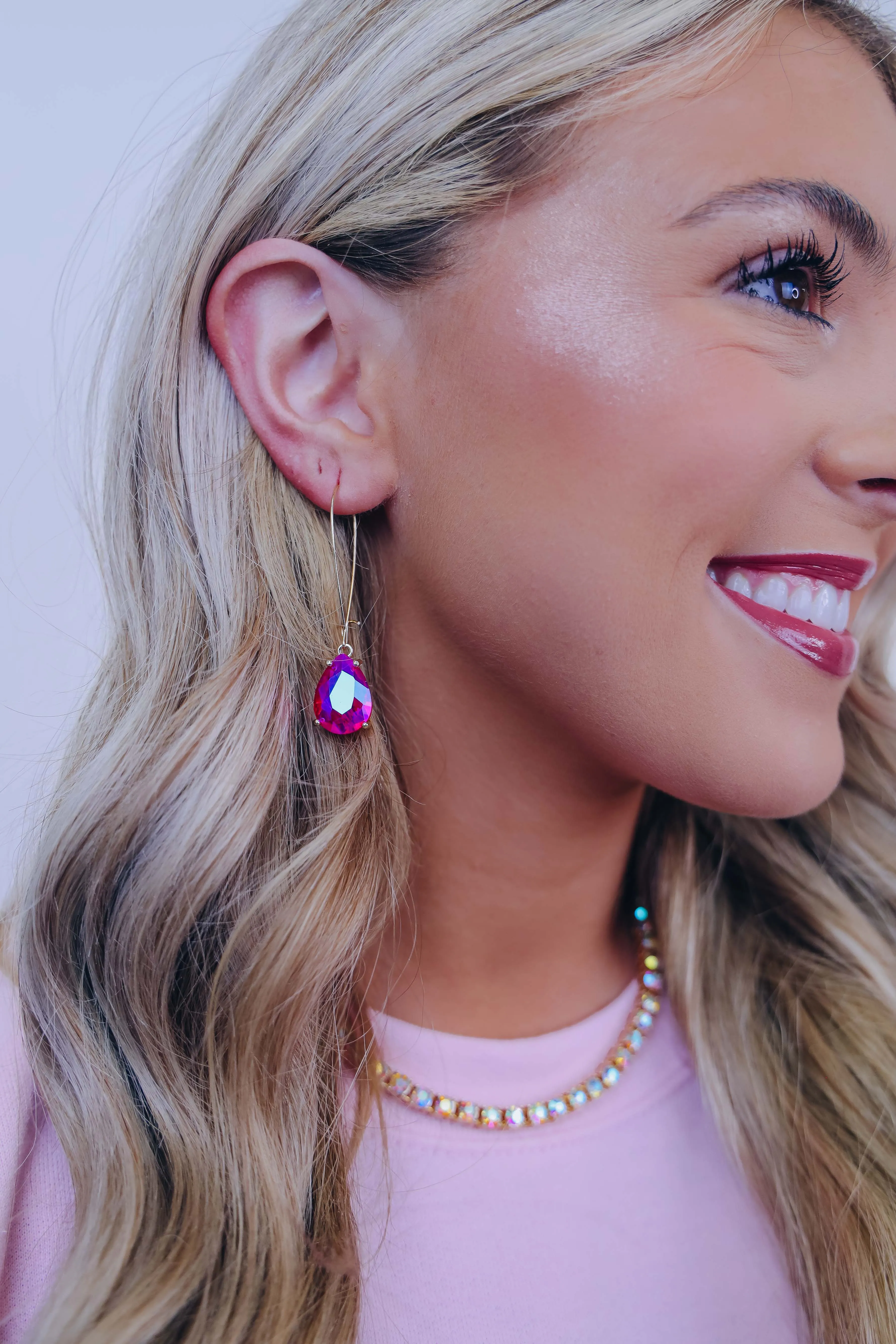 Iridescent Timeless Teardrop Earrings