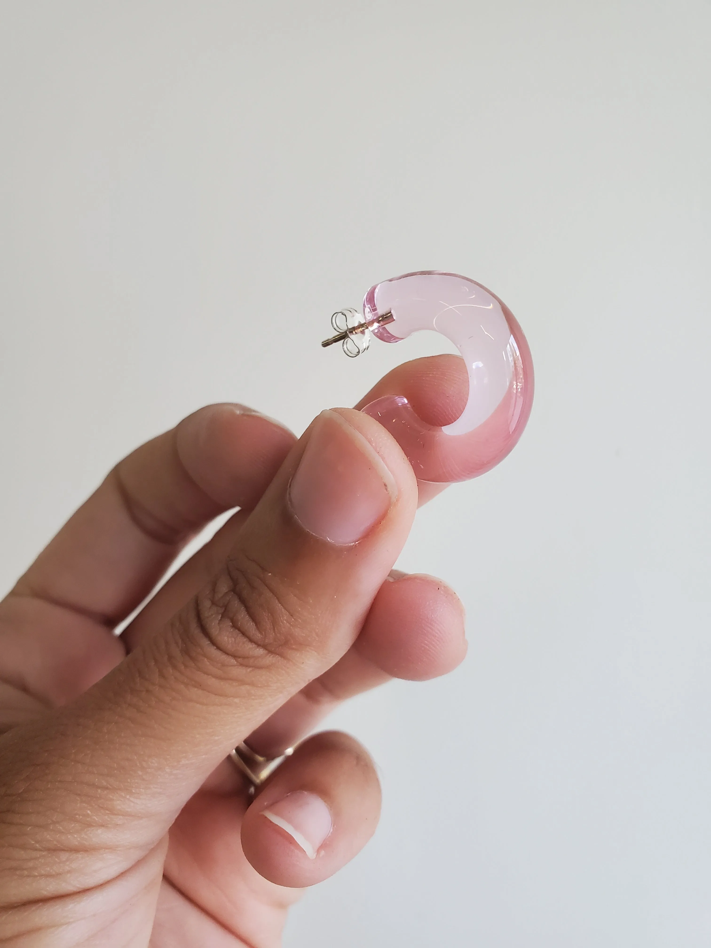 KEANE Mini Hoops - Pink