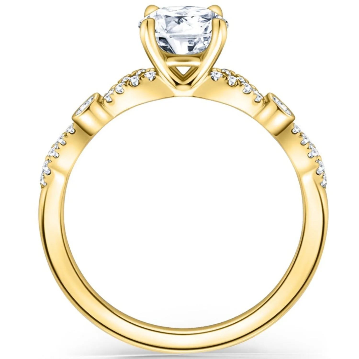 Kirk Kara "Lori" Vintage Style Twist Diamond Engagement Ring
