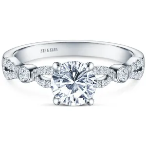 Kirk Kara "Lori" Vintage Style Twist Diamond Engagement Ring