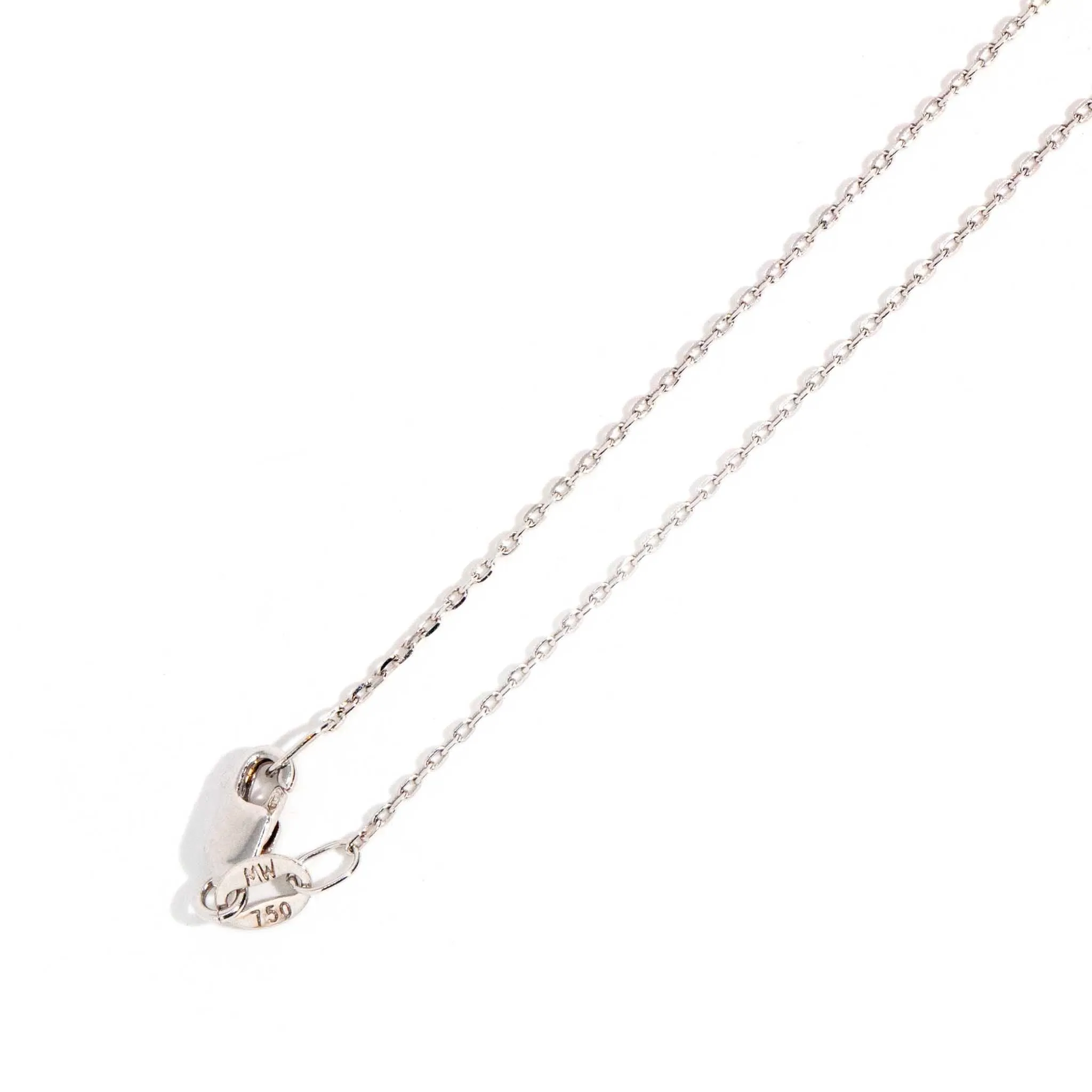 Kyria 1980s Emerald Pendant & White Gold Chain 9ct Yellow Gold