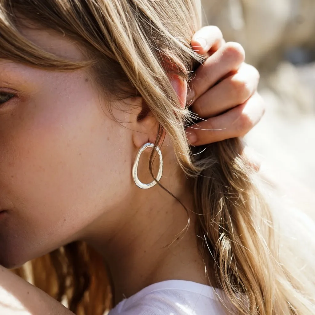 Lake Earrings | Silver