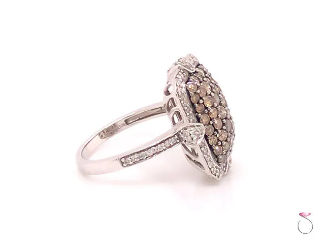 Le Vian Chocolate & White Diamond Vintage Frame Halo Ring