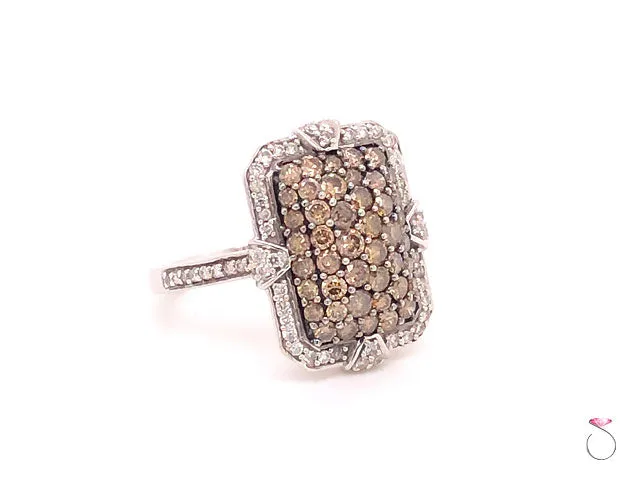 Le Vian Chocolate & White Diamond Vintage Frame Halo Ring