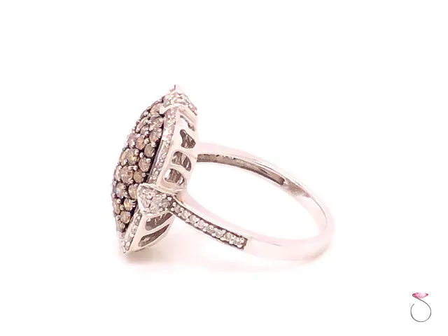 Le Vian Chocolate & White Diamond Vintage Frame Halo Ring