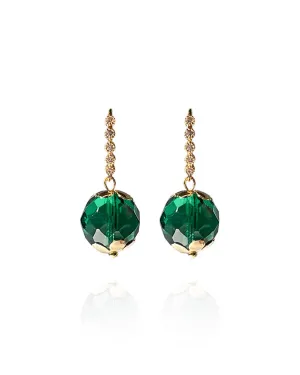 Leni Earrings in Emerald