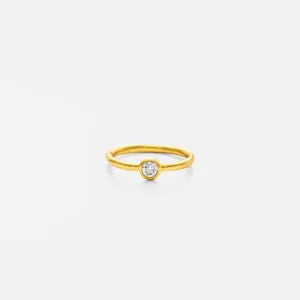 Lettie with Brilliant Diamond, 19K Gold