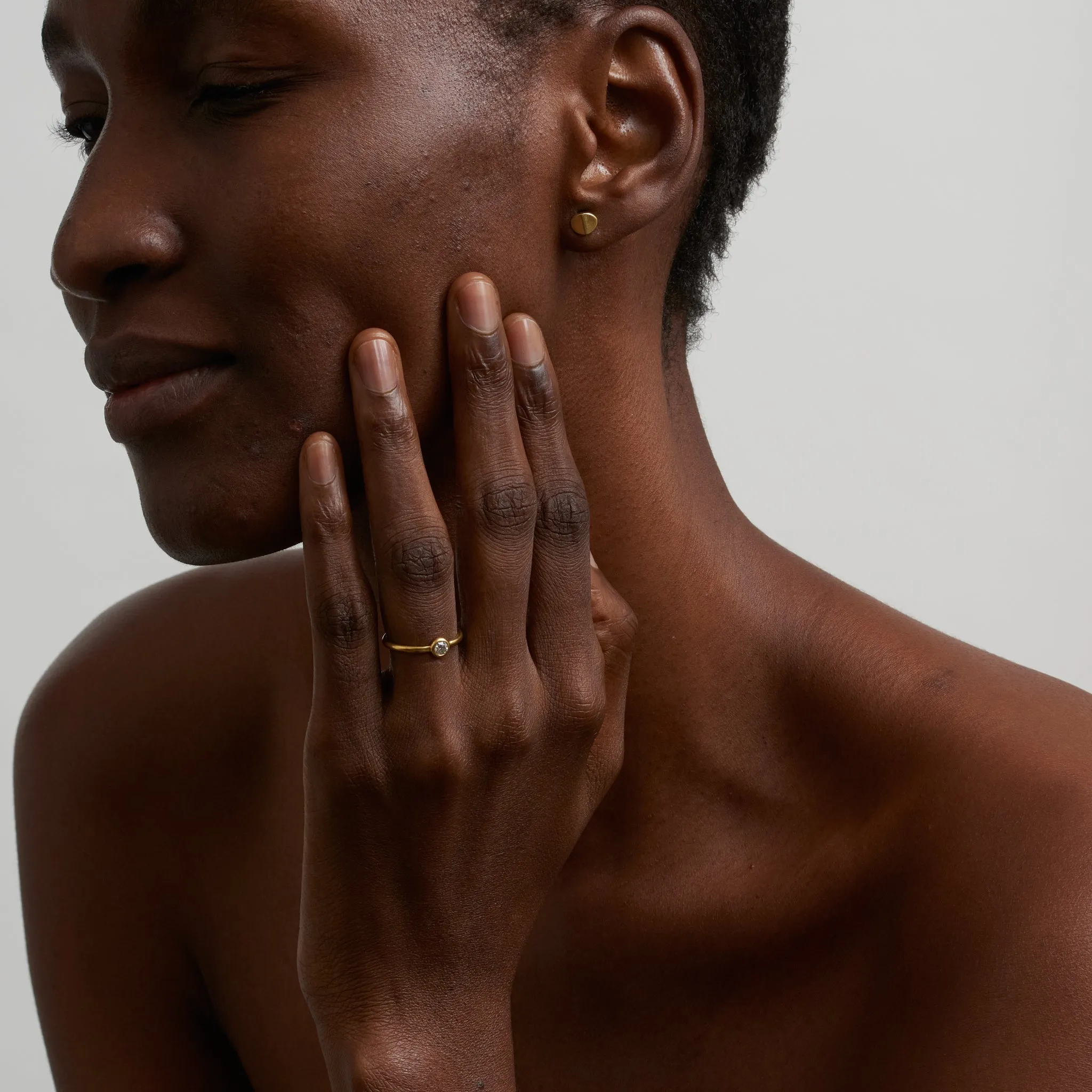 Lettie with Brilliant Diamond, 19K Gold