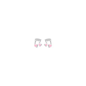 Luca Barra Girl's  Steel Earrings with Musical Note