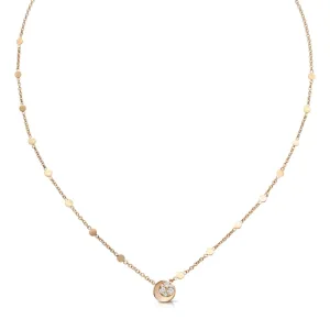 Luce 18K Rose Gold Diamond Moon Station Necklace