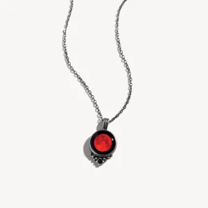 Lunar Eclipse Classic Necklace with Black Crystal