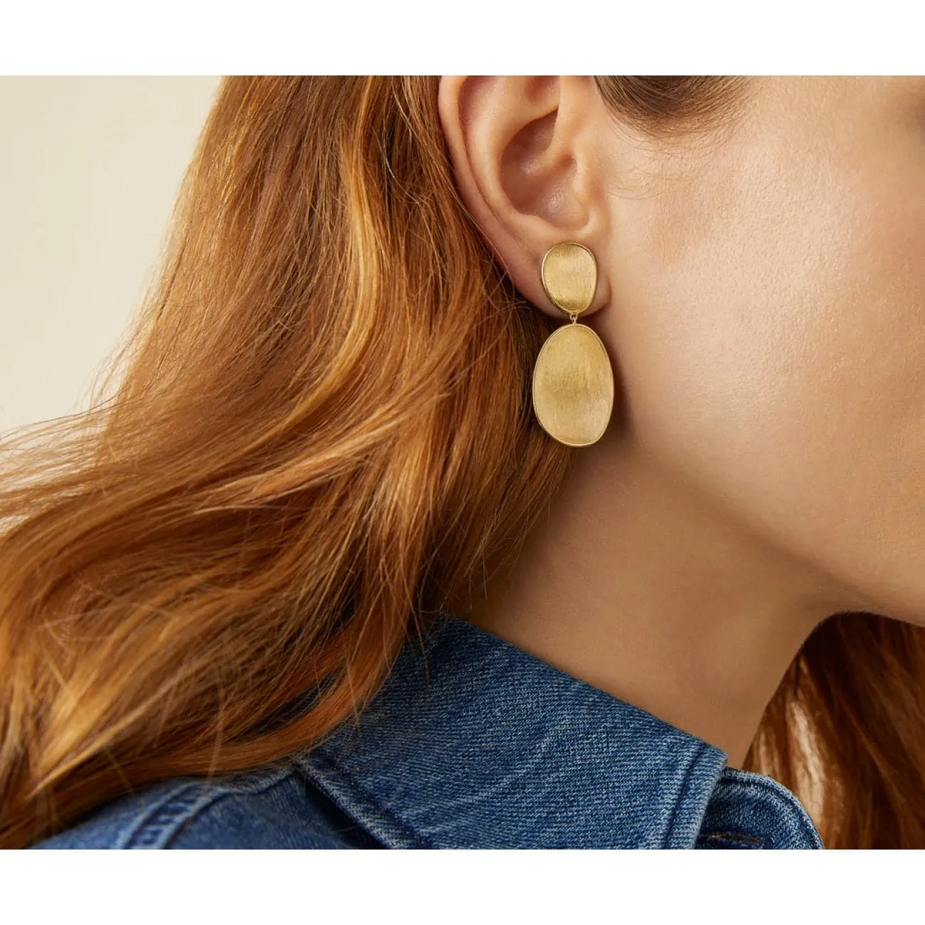 Lunaria 18K Yellow Gold Small Double Drop Earrings