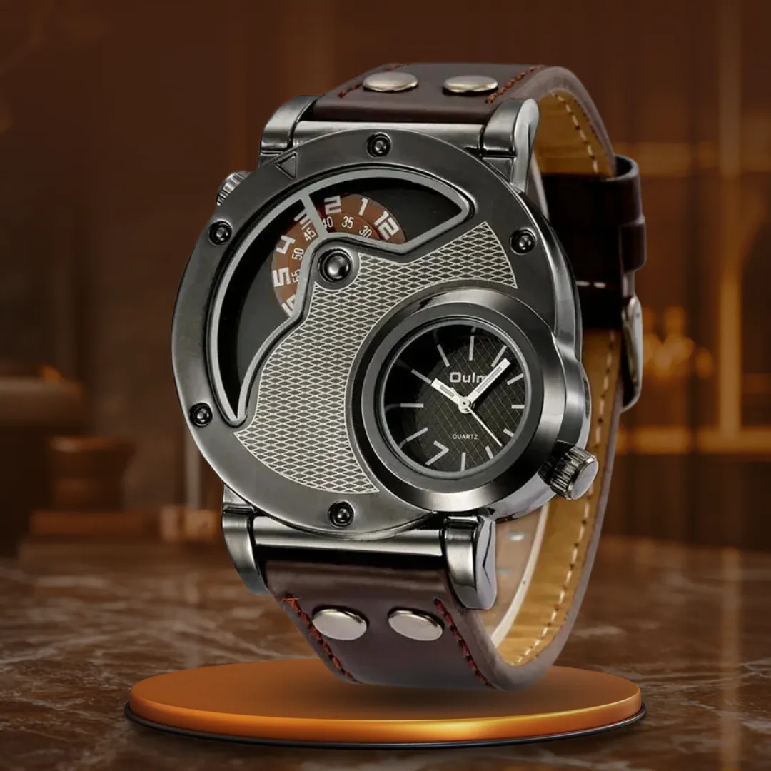 LUXURIOUS DUAL-TIME QUARTZ WATCH | Elegance Meets Precision