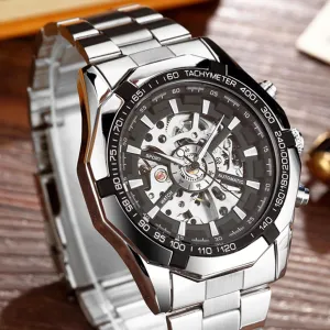 Luxury Silver Automatic Mechanical Watches