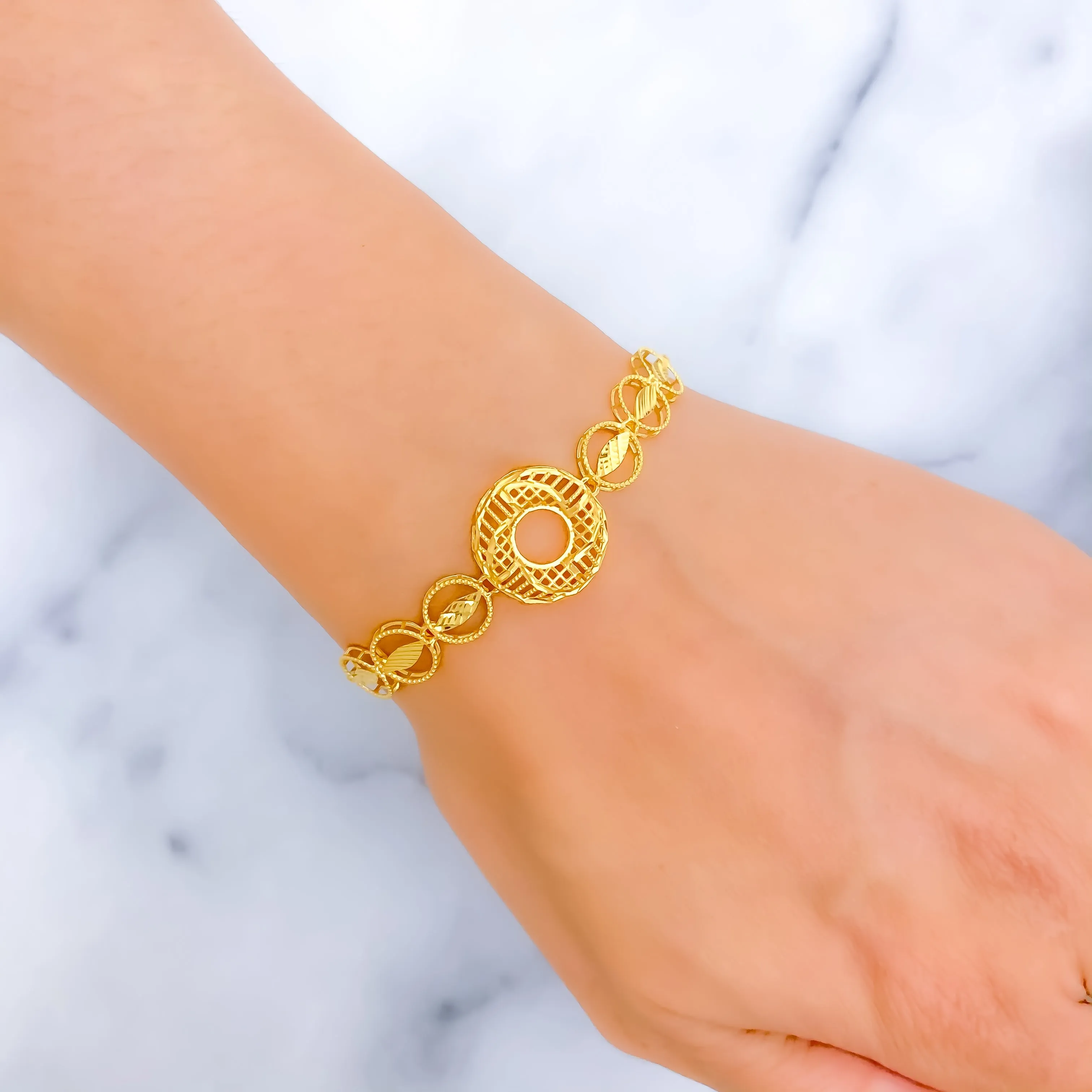 Majestic Glowing 21k Gold Bracelet