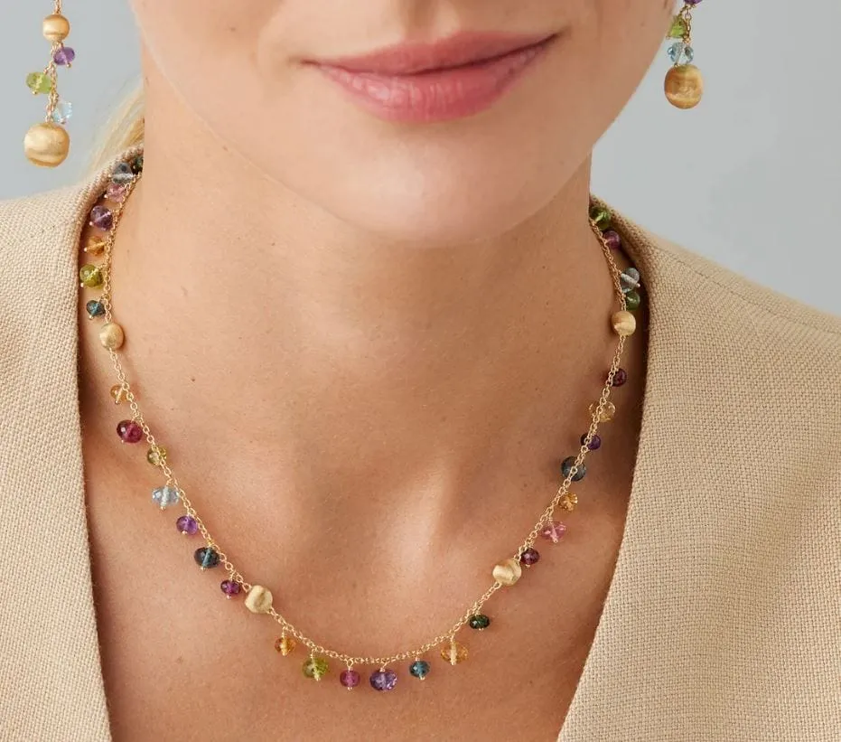 Marco Bicego 18K Yellow Gold Africa Mixed Gem Necklace