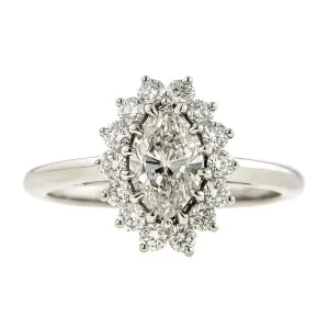 Marquise Diamond Engagement Ring, 0.85ct