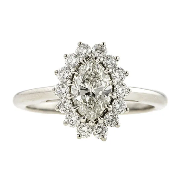 Marquise Diamond Engagement Ring, 0.85ct