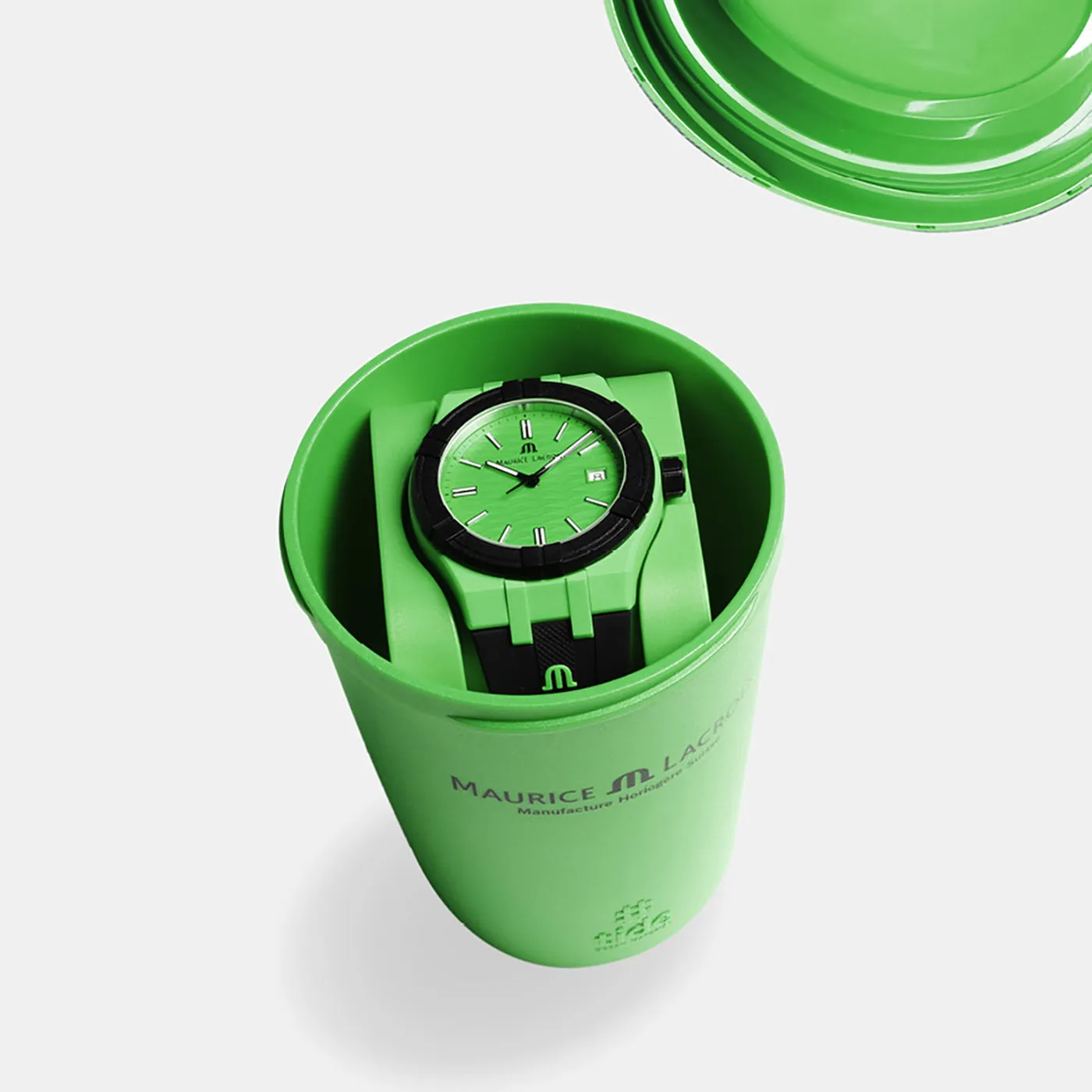 Maurice Lacroix Aikon Tide Quartz 40 mm Black & Green Watch
