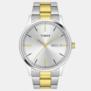 Men White Analog Stainless Steel Watch TW0TG8314