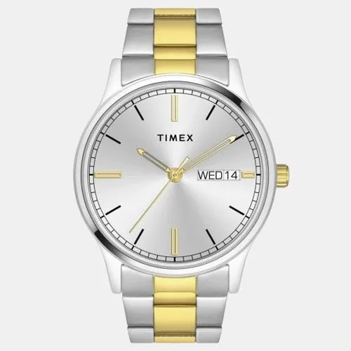 Men White Analog Stainless Steel Watch TW0TG8314