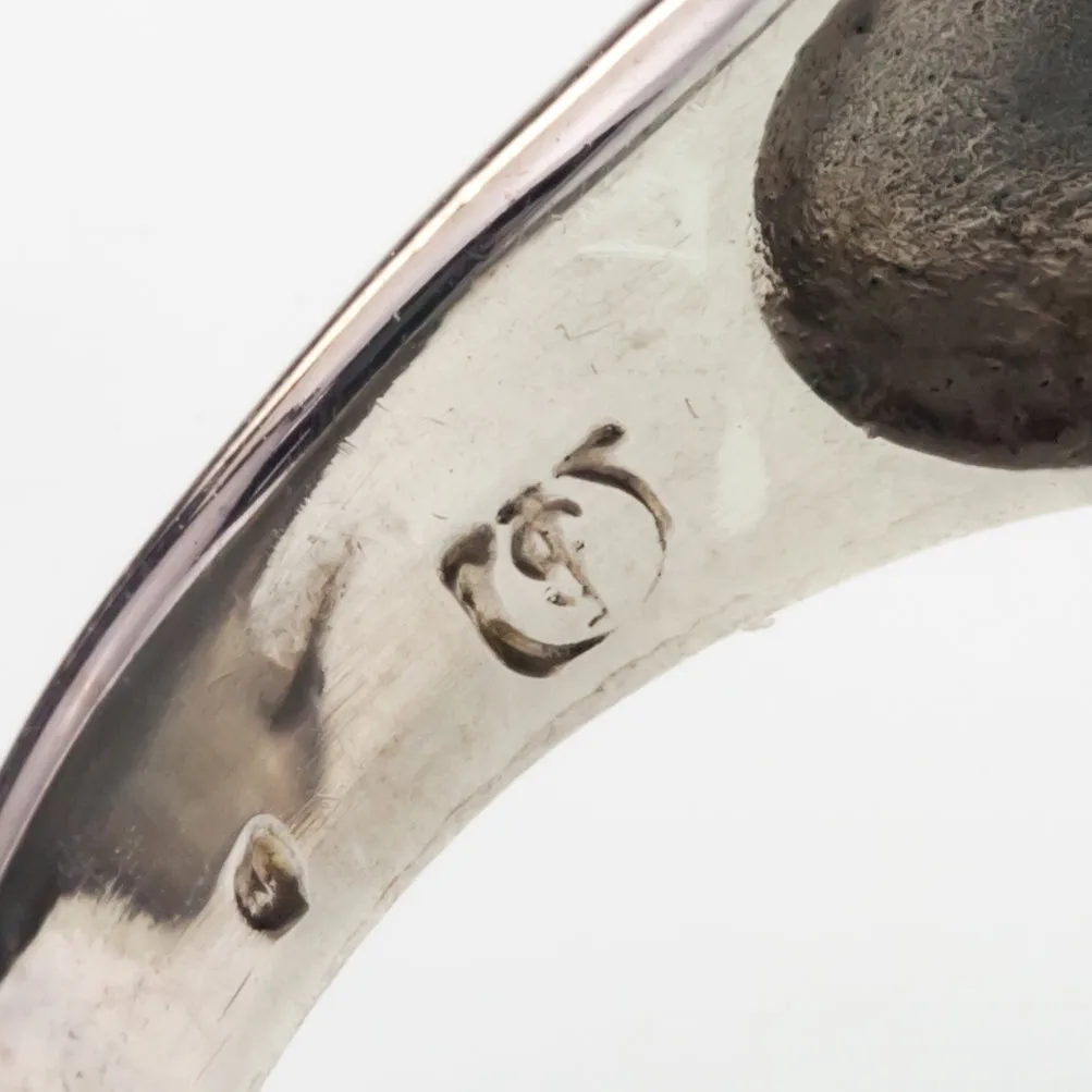 Men's Biker Skull w/Helmet and Goggles In Sterling Silver Band Ring Size 9.75