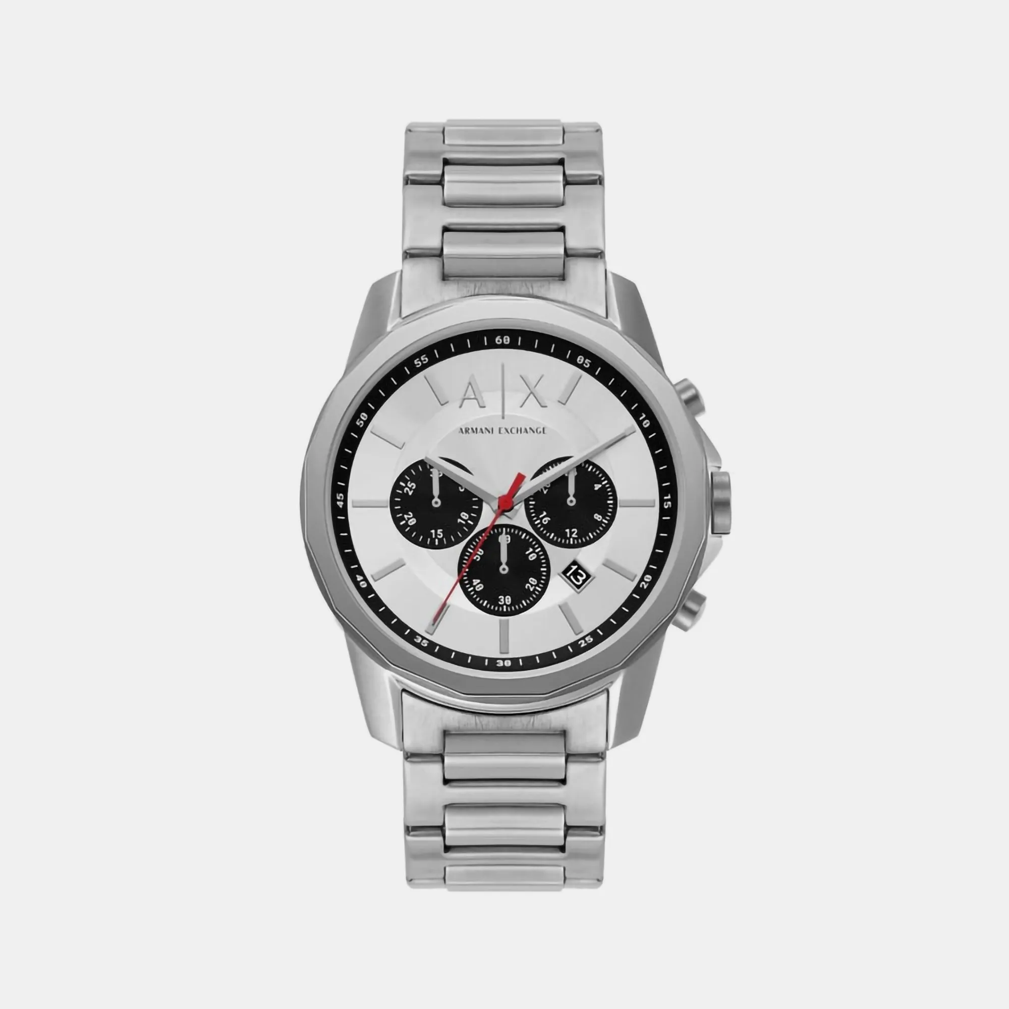 Men's Silver Chronograph Stainless Steel Watch AX1742