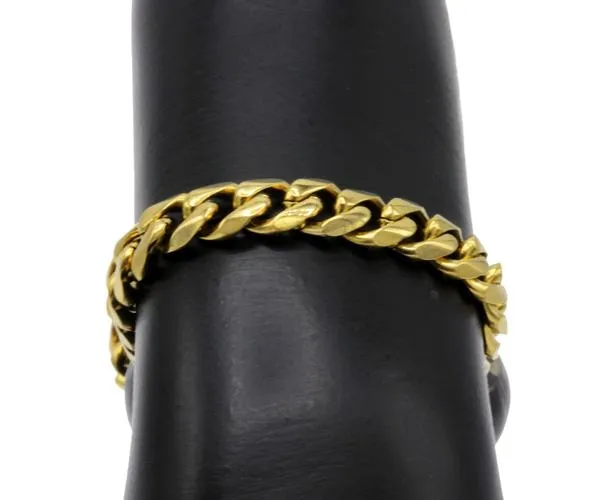 Miami Cuban Link Necklace Bracelet Set 18k Gold Plated Stainless Steel Fashion Jewelry