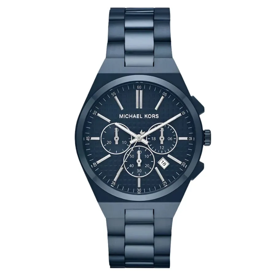 Michael Kors Lennox Chronograph Gents Blue Stainless Steel Watch