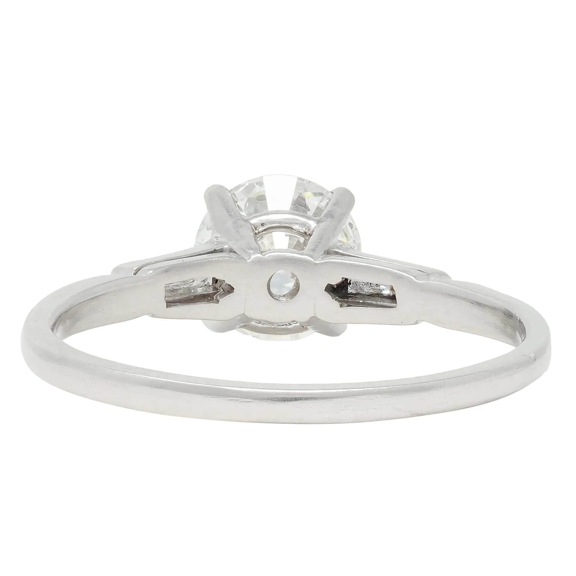Mid-Century 1.20 CTW Transitional Cut Diamond Platinum Engagement Ring