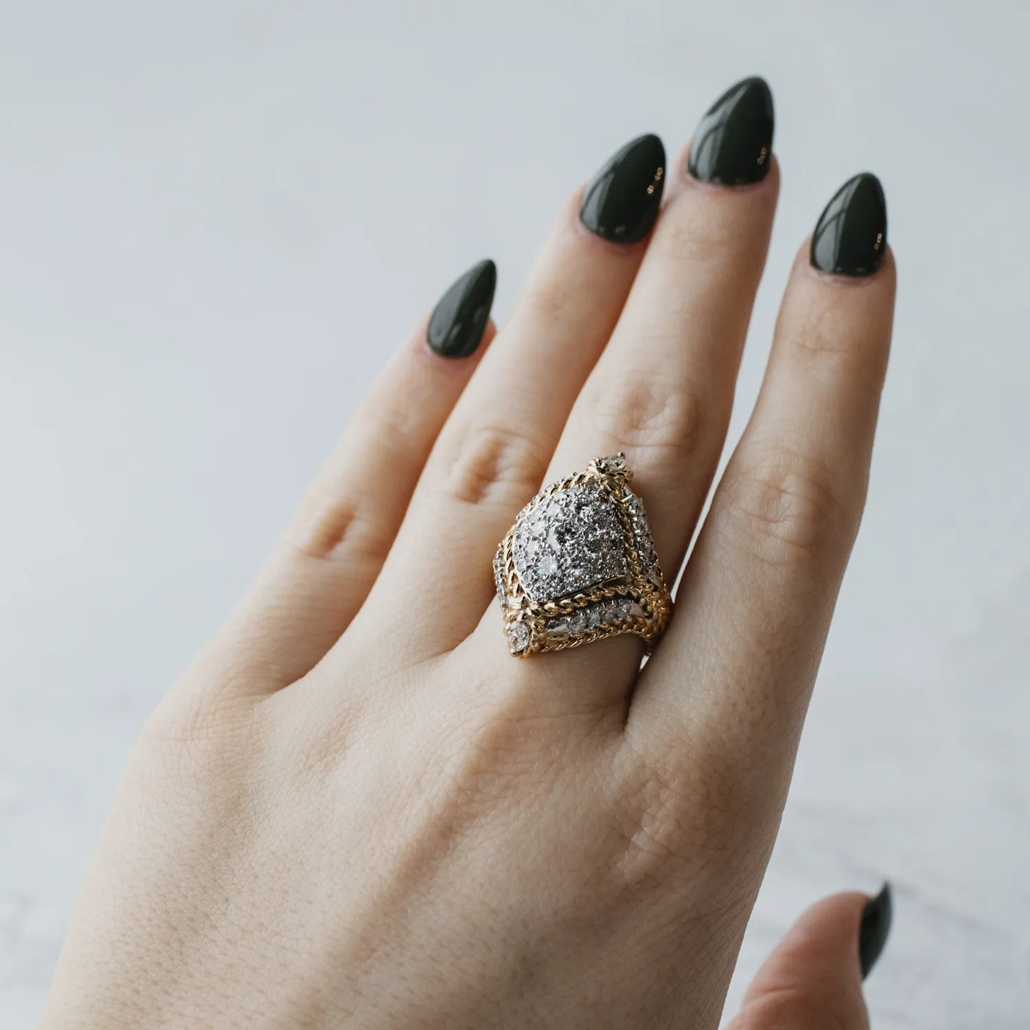Mid-Century 2.50ctw Diamond Rope Style Ring