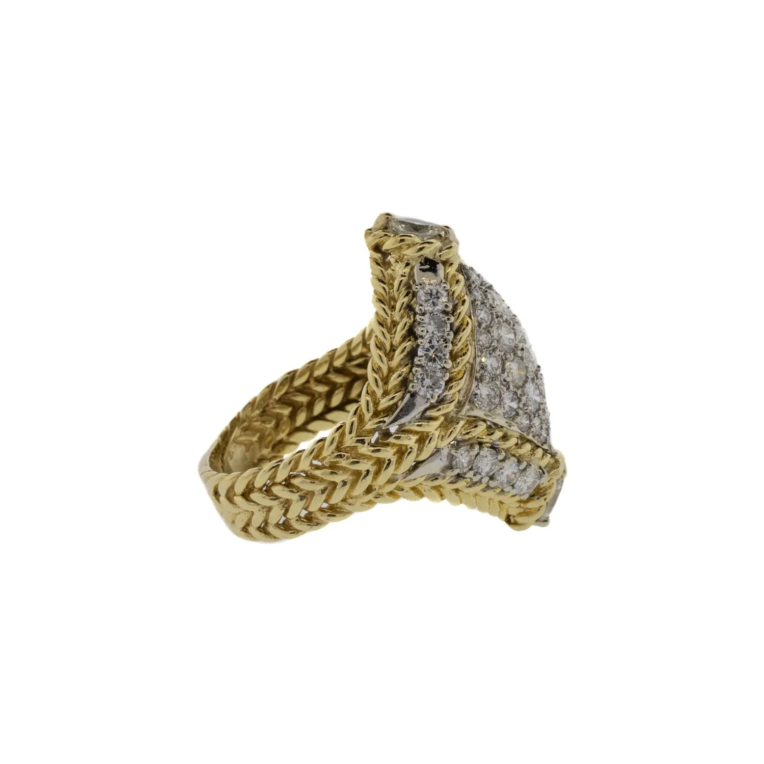 Mid-Century 2.50ctw Diamond Rope Style Ring