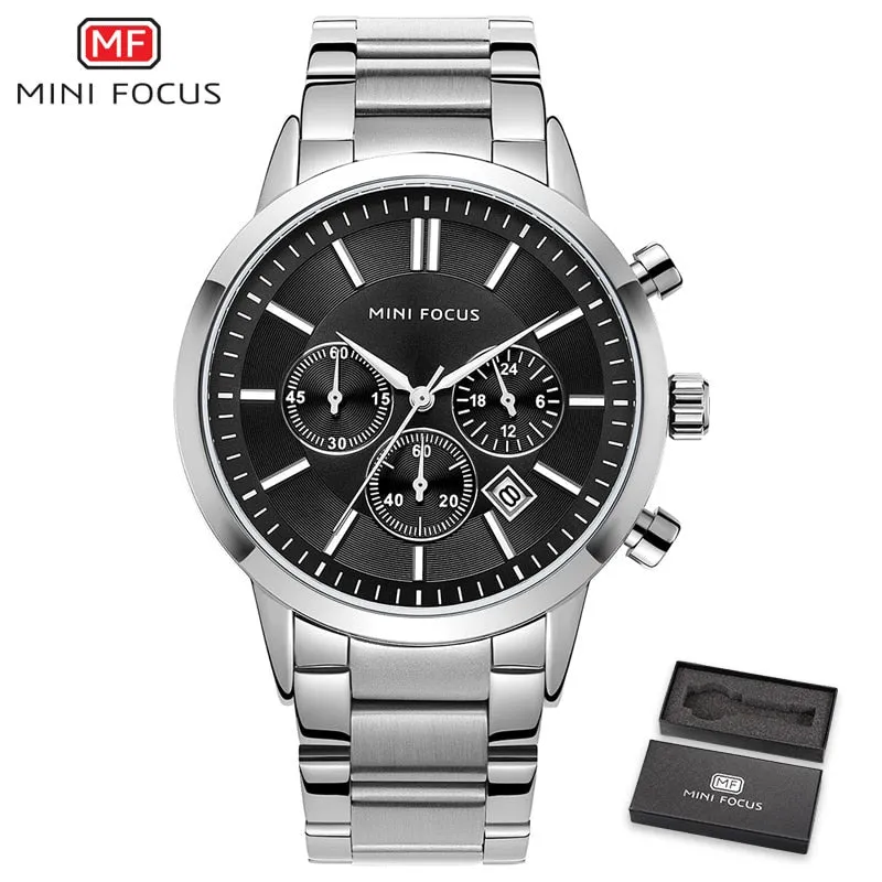 MINI FOCUS Watches Top Brand Luxury Men&#39;s Military Sports Watch Men Casual Chronograph Quartz Wristwatch Relogio Masculino
