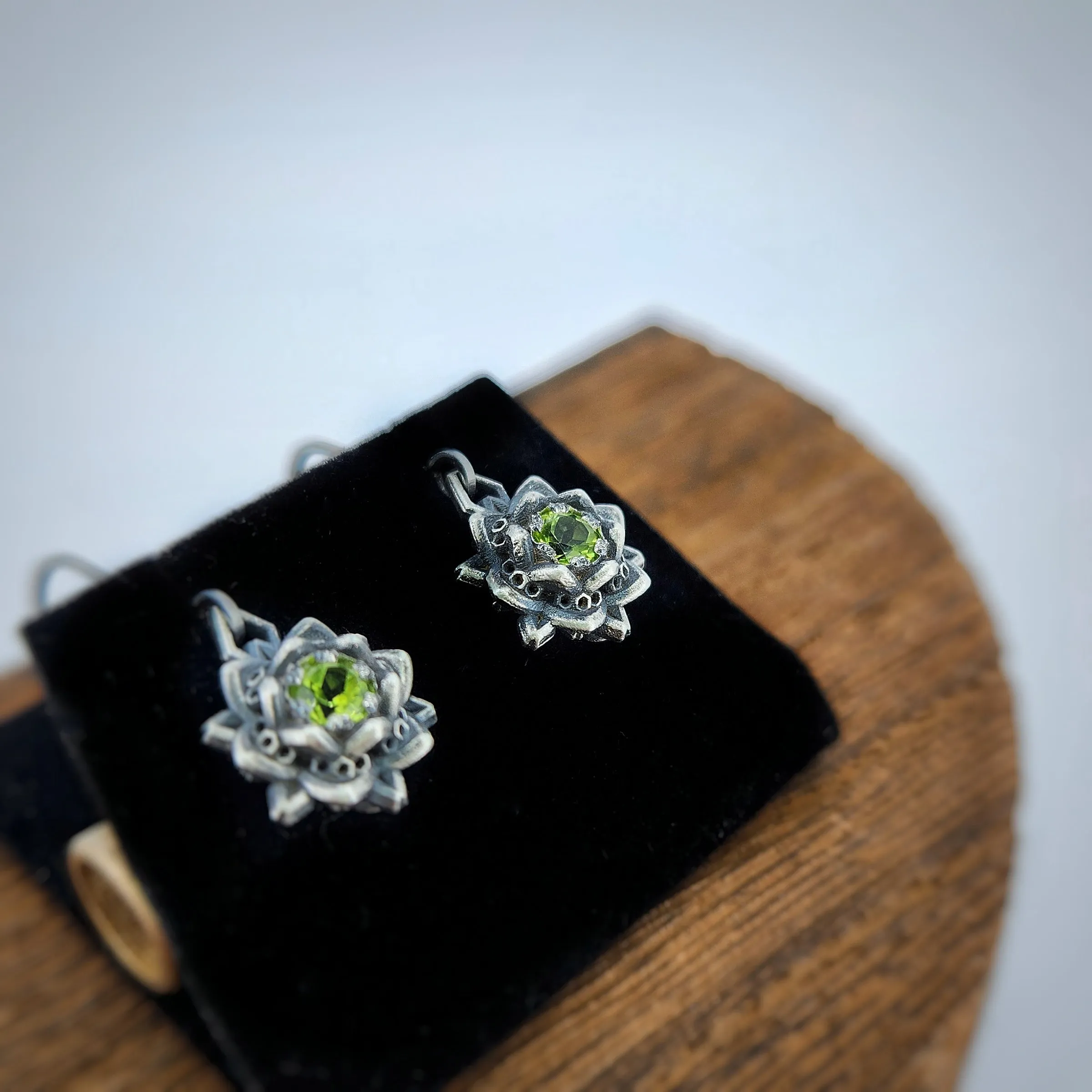 Mini Lotus Earrings