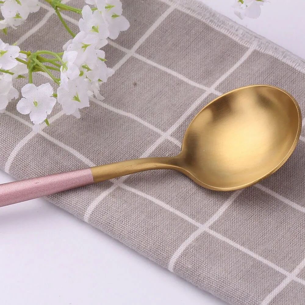 Minimalist Rose Gold Flatware Set