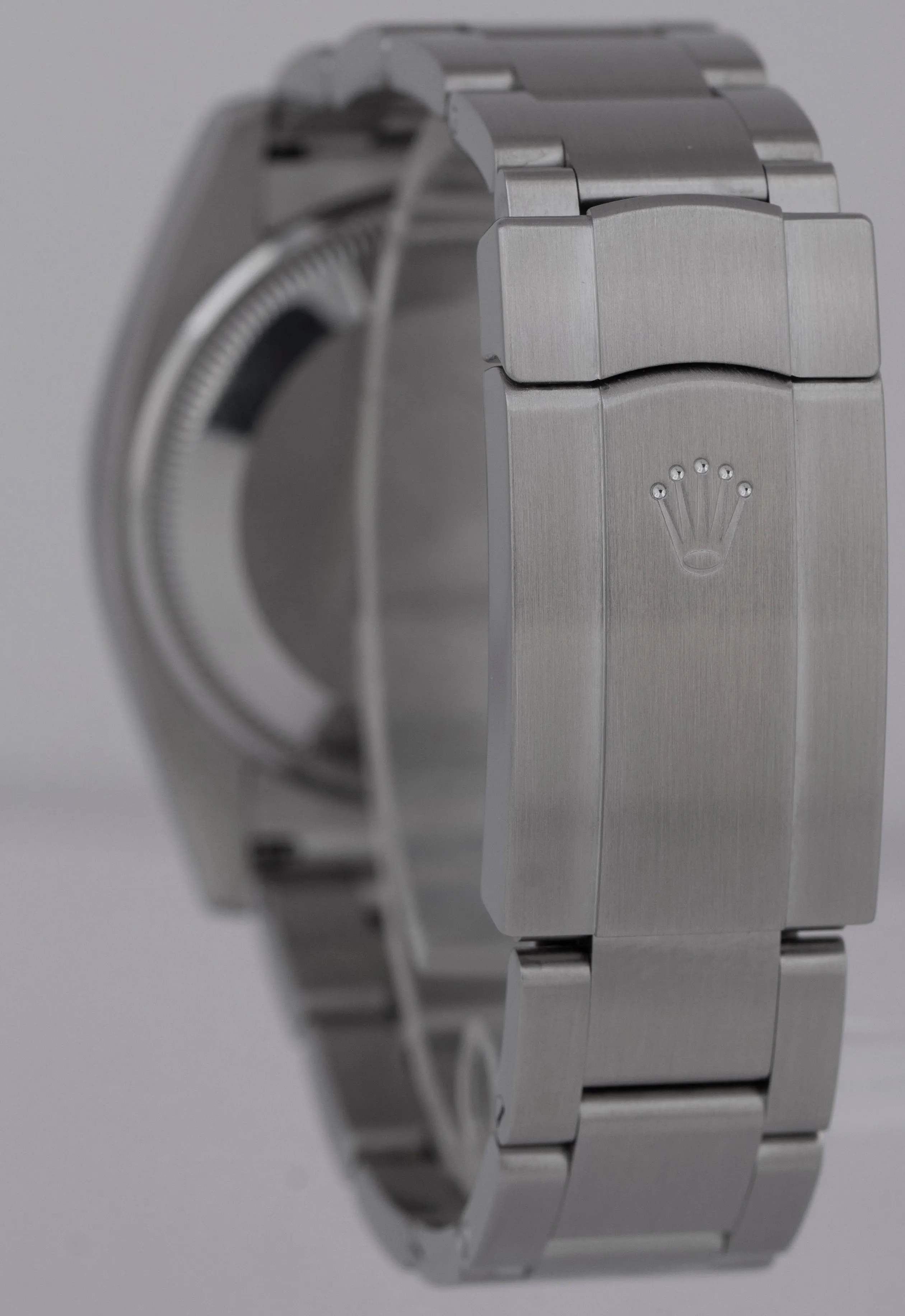 MINT Rolex Oyster Perpetual 34mm White Stainless Smooth Steel Watch 114200