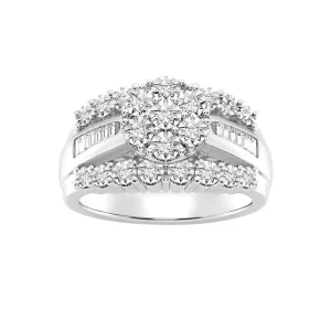 Miracle Surround Ring with 0.50ct of Diamonds in Sterling Silver